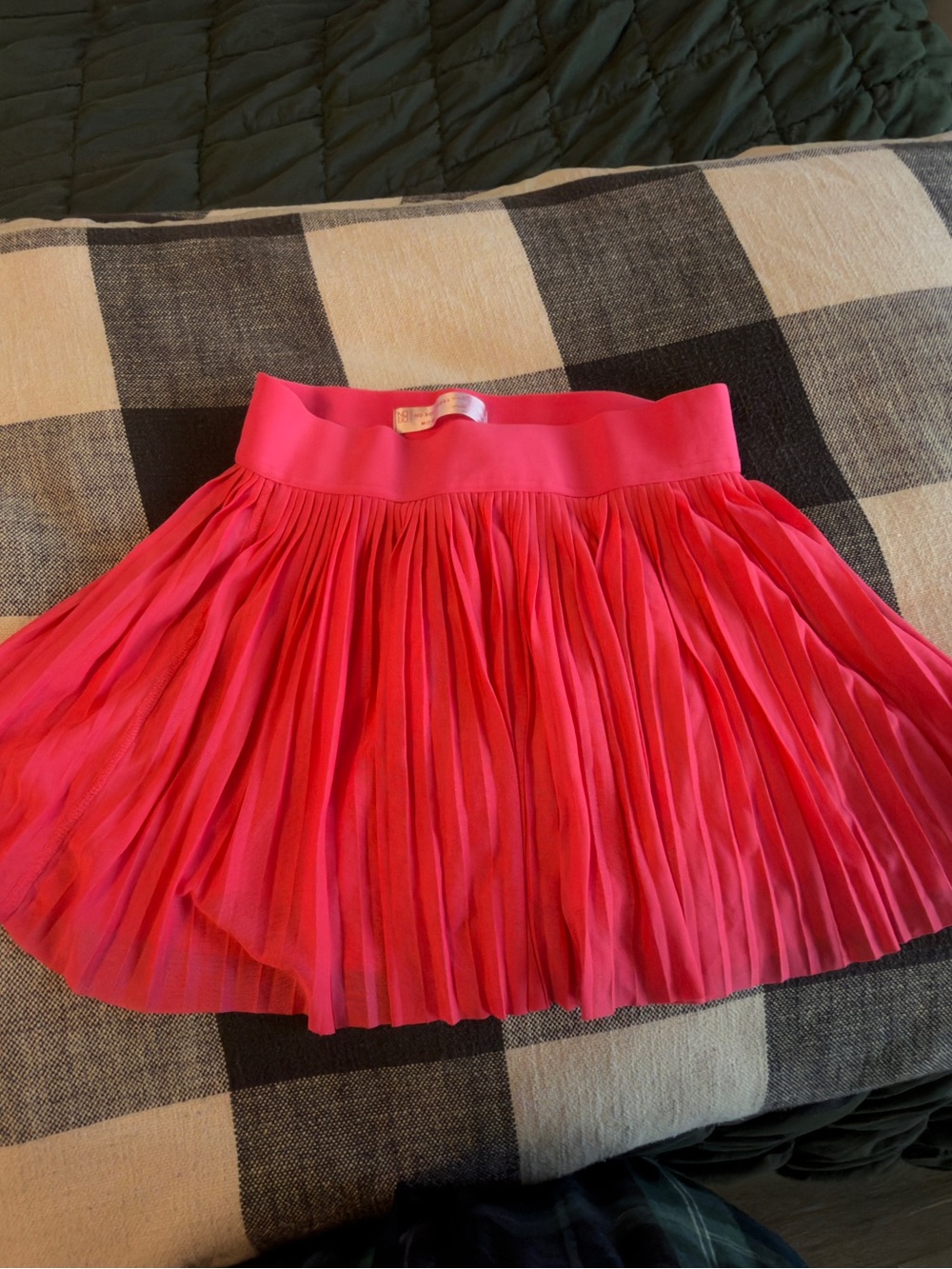 No Boundaries Hot Pink Pleated Mini Skirt